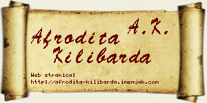 Afrodita Kilibarda vizit kartica